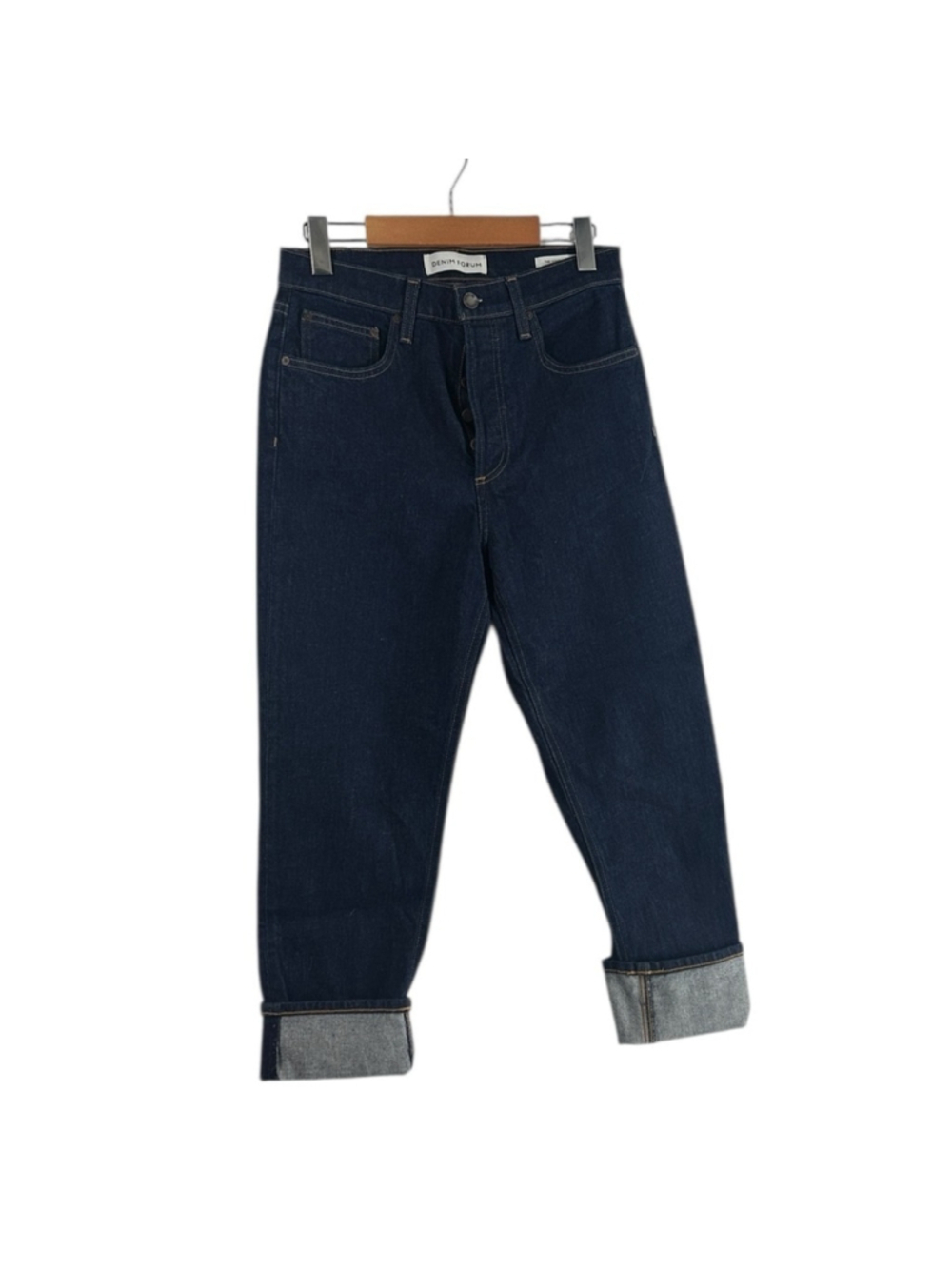 Aritzia Denim Forum The yoko high rise slim Jeans dark denim cuffed sz 28